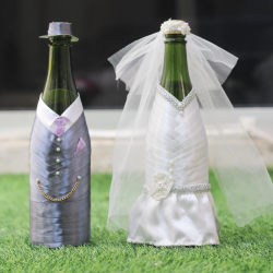 Botellas decoradas para bodas